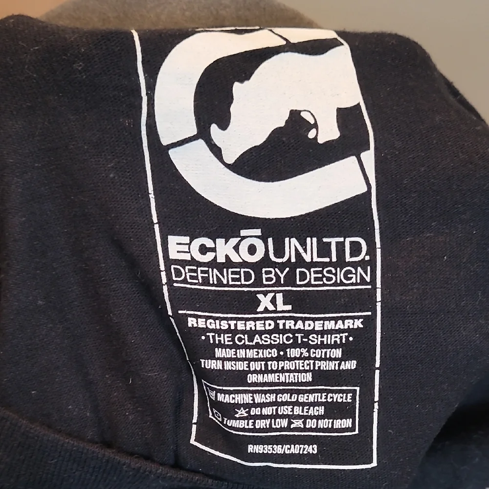 Y2K Ecko Unlimited Black Graphic Logo Tee - Picture 3 of 5